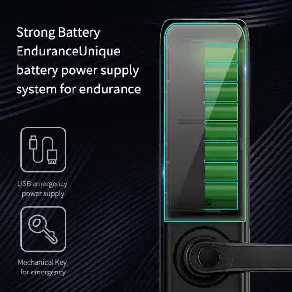 Digital Anti-Thief Fingerprint Smart Door Lock: Never Worry About Unauthorized Access | Fingerprint Recognition Technology For Secure Access - Image 2