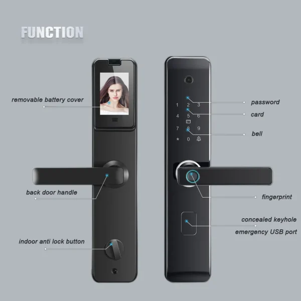Smart TT Door Lock: Unlock Your Door with Just a Touch of Your Fingerprint | Custom Hotel Intelligent Lock - Image 3