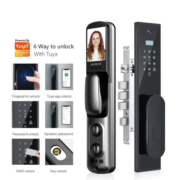 Eseye Tuya Door Lock Wifi Fingerprint Fully Automatic Intelligent Camera Zigbee Smartlock Smart Locks - Image 5