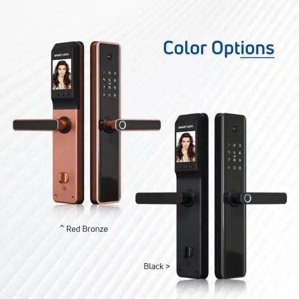 Glomarket WIFI Tuya APP Control QR Card Fingerprint Door Lock Digital Lock Intelligent Electric Smart Door Lock With Camera - Image 7
