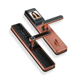 Glomarket WIFI Tuya APP Control QR Card Fingerprint Door Lock Digital Lock Intelligent Electric Smart Door Lock With Camera
