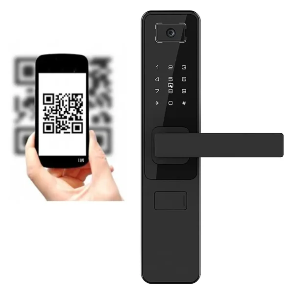 Hotel and School Door Lock System Wooden Keyless Digital Wifi Electronic QR Code Smart Door Lock - Image 2