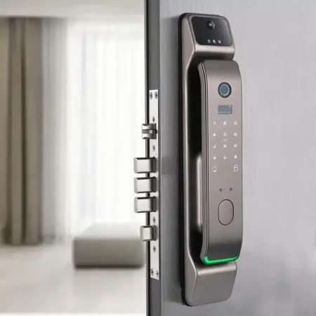 Luxury Grey High Quality 3D Face recognition Smart Lock App Phone Control Fingerprint Smart Home Wifi Tuya Door Lock