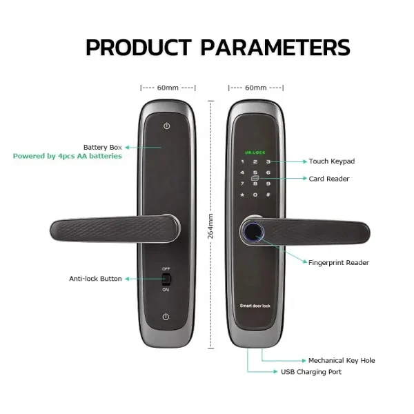 Experience Cutting-Edge Security: Your Fingerprint is Your Key with Our Smart Digital Lock - Image 2