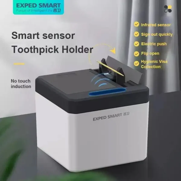 Automatic Toothpick Dispenser, Smart Toothpick Holder Box, Infrared Sensor Toothpick Box for Home Restaurant - Image 2
