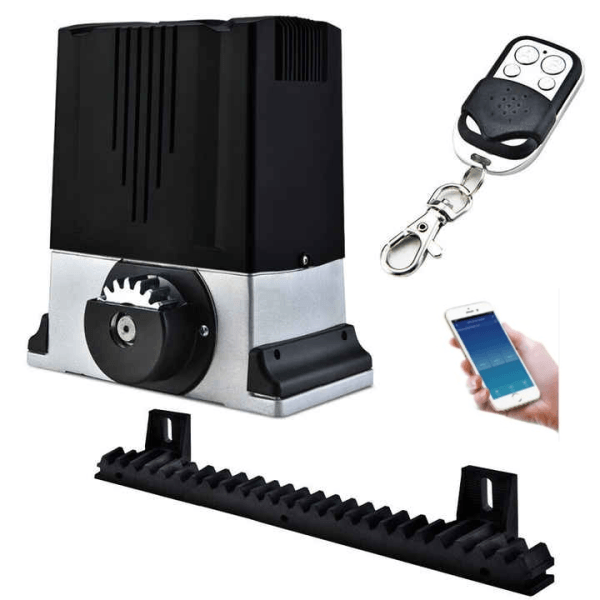 Smart 1500Kg Lockmaster Automatic Sliding Gate Opener Chain Drive Motor for Heavy Driveway Slide Gates AC Powered with & iOS & Android