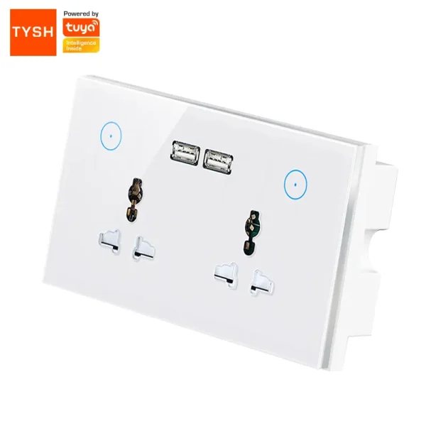 Universal 16A Wifi Smart Wall Socket Outlet With USB Tuya Smart Life Alexa Voice Control Electrical Power Wall Socket - Image 3