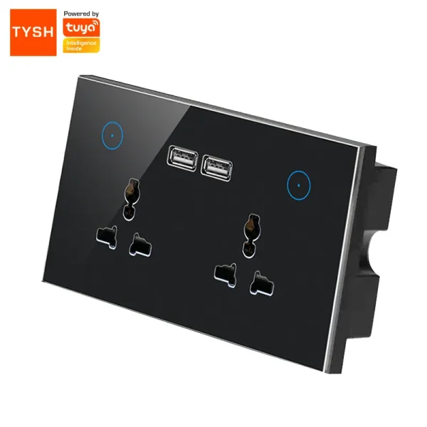 Universal 16A Wifi Smart Wall Socket Outlet With USB Tuya Smart Life Alexa Voice Control Electrical Power Wall Socket - Image 2