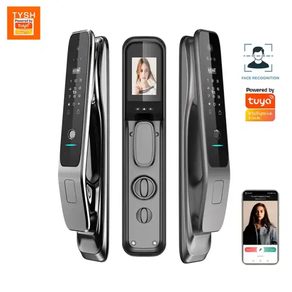 WiFi 3D Face Recognition Electronic Lock, Biometric Fingerprint Lock, Smart Door Lock, Key Card NFC Camera Electronic Lock - Image 2