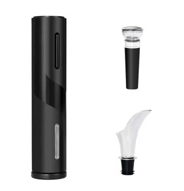 Wine Gadget Accessories Rechargeable Red Electric Corkscrew Wine Opener Gift Set With Vacuum Stopper - Image 2