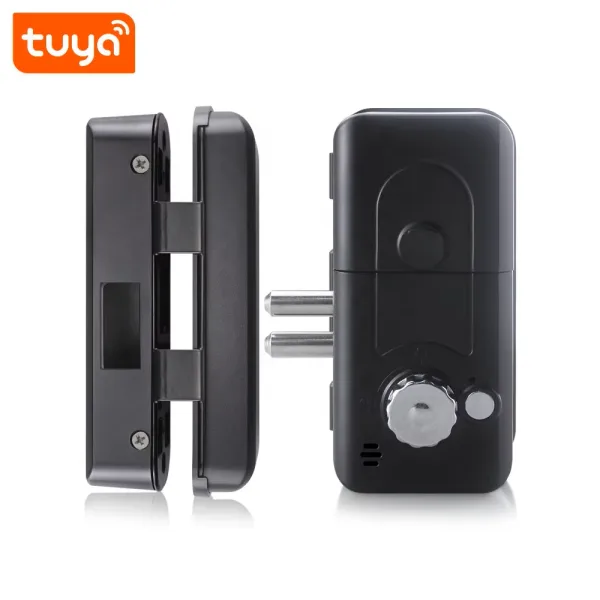 JBLYU Tuya Smart Fingerprint Glass Door Lock – Ultimate Keyless Security with Bluetooth App Control - Image 3