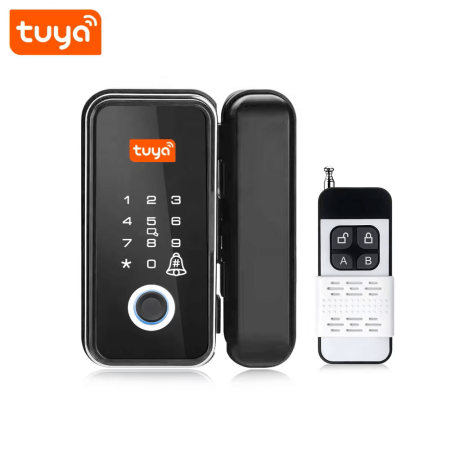 Tuya Smart Fingerprint Glass Door Lock