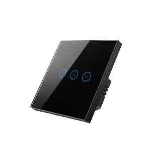 EU Standard Smart WiFi Glass Touch Wall Switch 3 Gang – Alexa & Tuya Compatible