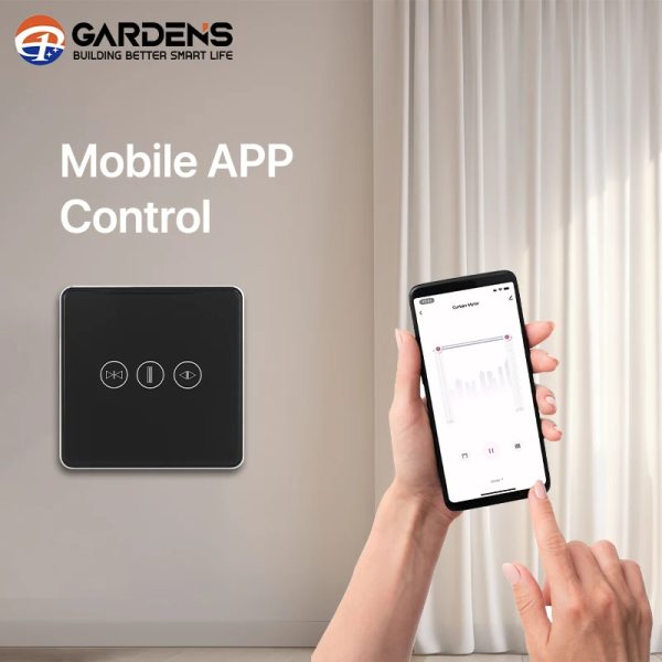 Garden Tuya WiFi Smart Curtain Switch – No Battery, Push Button, Alexa Compatible - Image 4