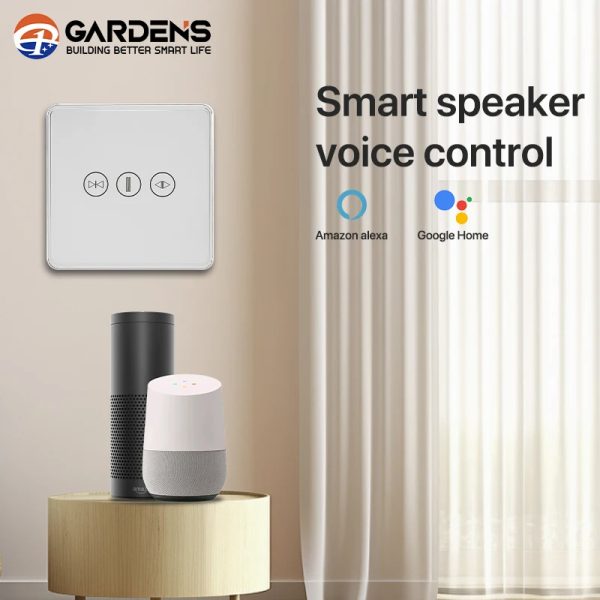 Garden Tuya WiFi Smart Curtain Switch – No Battery, Push Button, Alexa Compatible - Image 3