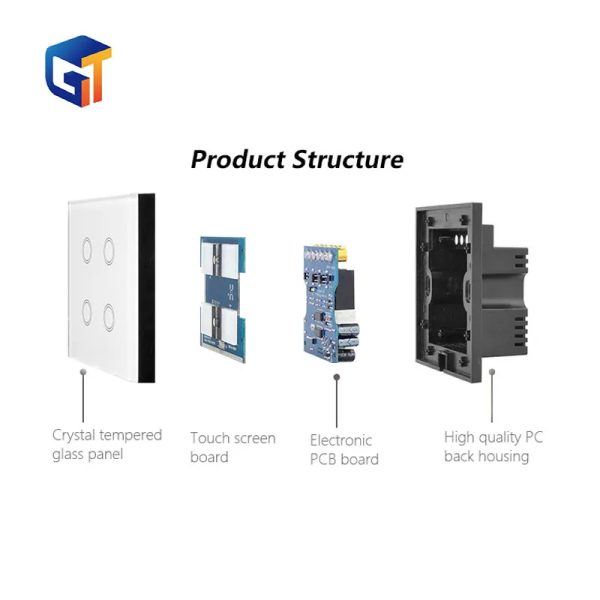 2-Gang Zigbee Tuya WiFi Smart Switch – Model 1071ZC-2 for Modern Smart Homes - Image 4
