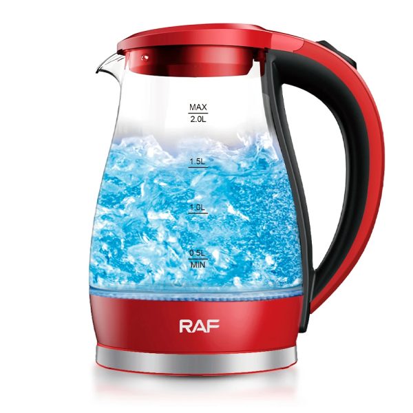 RAF Electric Glass Water Kettle – 2L, 2000W, BPA-Free - Image 2