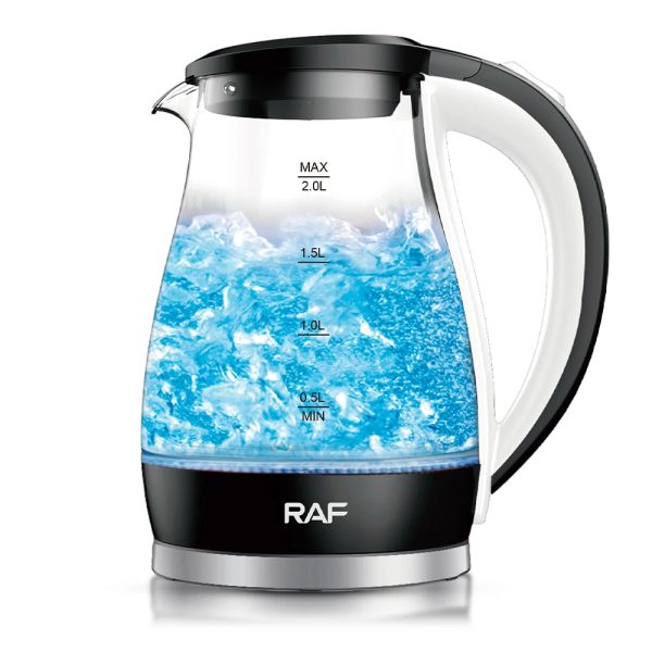 RAF Electric Glass Water Kettle – 2L, 2000W, BPA-Free - Image 3