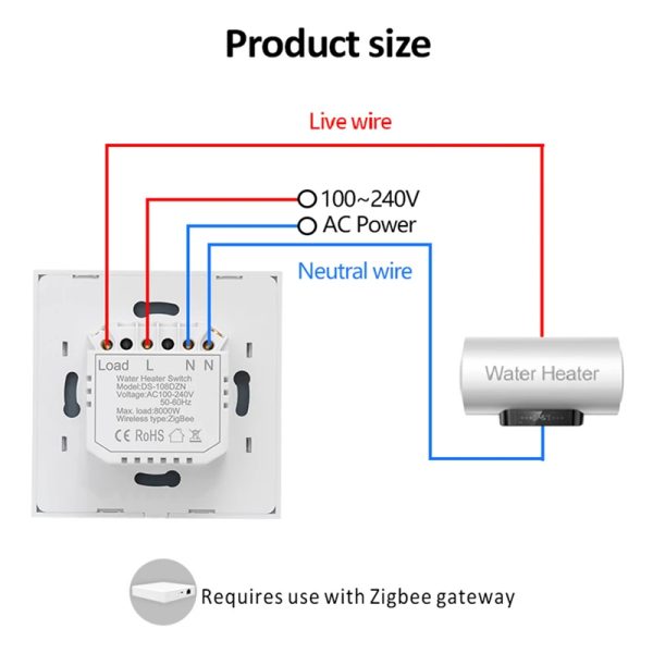 2-Gang Zigbee Tuya WiFi Smart Switch – Model 1071ZC-2 for Modern Smart Homes - Image 6