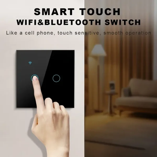 2-Gang Zigbee Tuya WiFi Smart Switch – Model 1071ZC-2 for Modern Smart Homes - Image 2