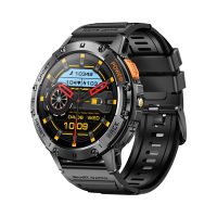 K65 Outdoor Sport Smart Watch for Men & Women with Flashlight, 1.43" AMOLED Round Screen, Silicone Strap, Health Monitoring Smartwatch