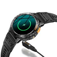 K65 Outdoor Sport Smart Watch for Men & Women with Flashlight, 1.43" AMOLED Round Screen, Silicone Strap, Health Monitoring Smartwatch