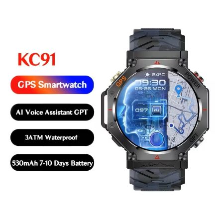 SENBONO KC91 GPS Smartwatch Outdoor Sports Watch with Compass & Altimeter 3ATM Waterproof