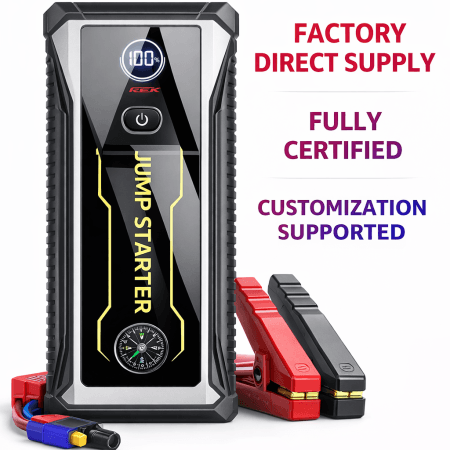 Multifunctional 12V Car Jump Starter Power Bank – Emergency Battery Booster & Portable Power Supply
