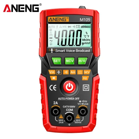 ANENG M109 Digital Multimeter 4000 Counts Auto Range AC/DC Tester with Voice Broadcast
