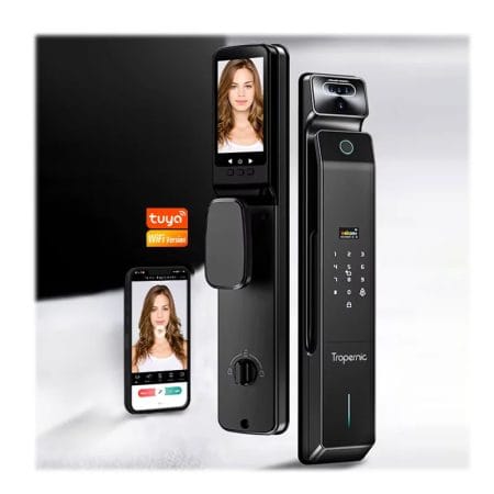 Advanced Smart Door Lock with Palm Vein Recognition, Face Recognition & Real-Time Intercom