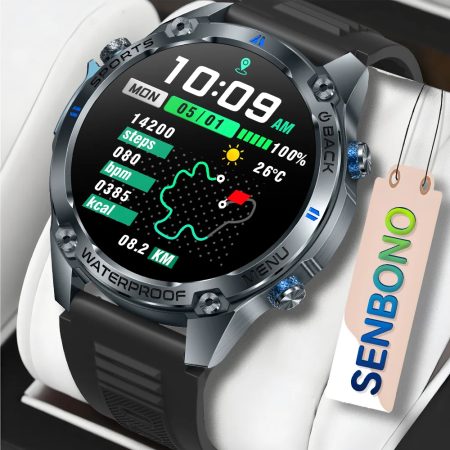 SENBONO G100 GPS Outdoor Smart Watch 5ATM Waterproof BT Calling Sports Smartwatch