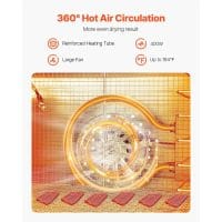 1300W Stainless Steel Food Dehydrator with Digital Temperature Control