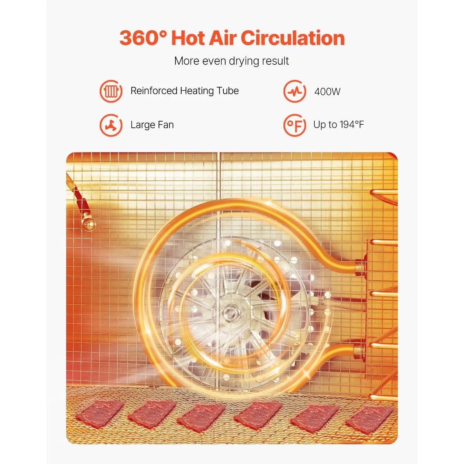 8-Tray Stainless Steel Food Dehydrator Image 3