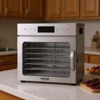 1300W Stainless Steel Food Dehydrator with Digital Temperature Control