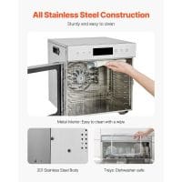 1300W Stainless Steel Food Dehydrator with Digital Temperature Control