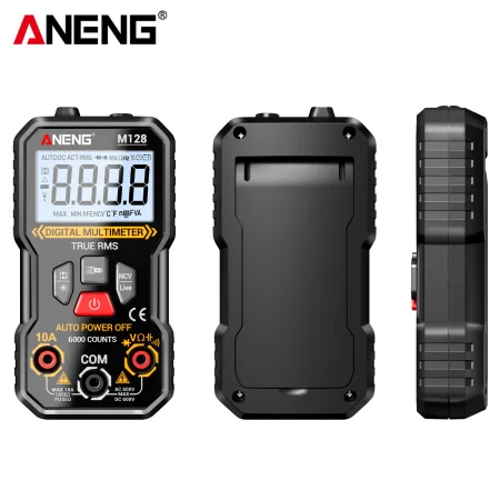 ANENG M128 True RMS Digital Multimeter 6000 Counts AC/DC Voltage Tester with NCV & Flashlight