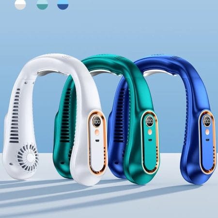 Foldable Neck Fan with USB Rechargeable Battery for Outdoor Travel & Work
