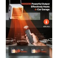 10000W Electric Garage Heater Fan Forced Commercial Indoor Space Heater with Remote Control